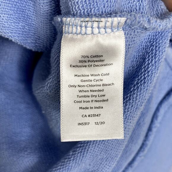 Talbots Hummingbird Sweatshirt Pullover Preppy Classic Nature Blue Size XS - Picture 10 of 10